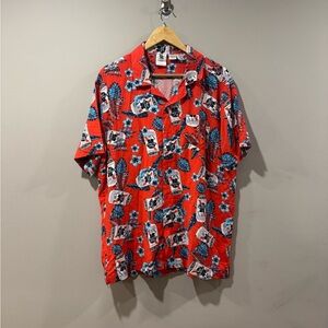 Pabst Blue Ribbon Men's Print Button Up Hawaiian Shirt